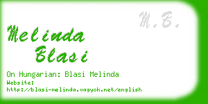 melinda blasi business card